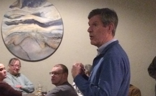 Gubernatorial candidate Fred Hubbell speaks to Poweshiek Democrats 